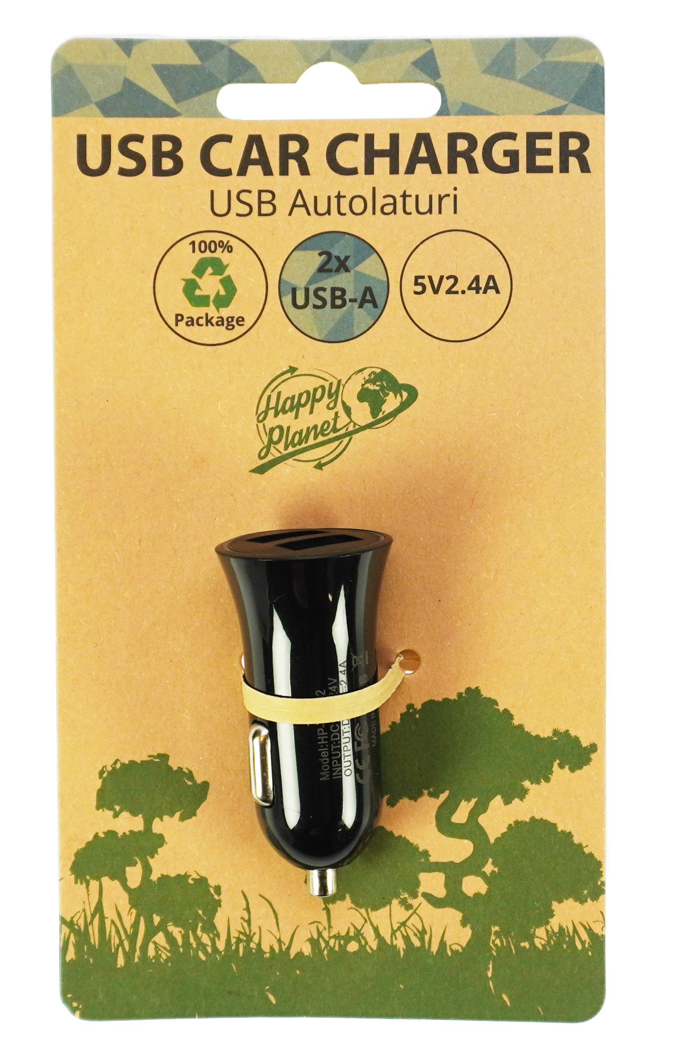 Autolaturi 2x 2.4A USB-A paikalla