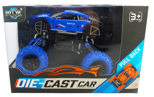 OFF Road 4 WD Brave Blue - Pull Back Die-Cast