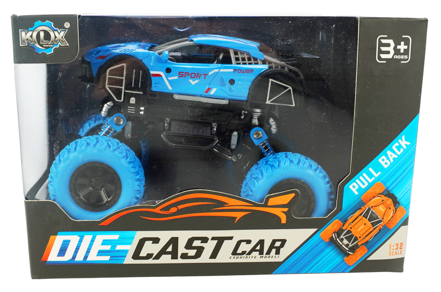 OFF Road 4 WD Sport Lightblue - Pull Back Die-Cast