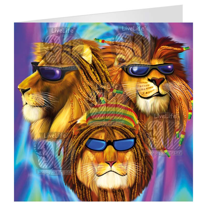 3D LiveLife Greetings Cards - Rasta King