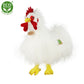 Plush white rooster 33 cm