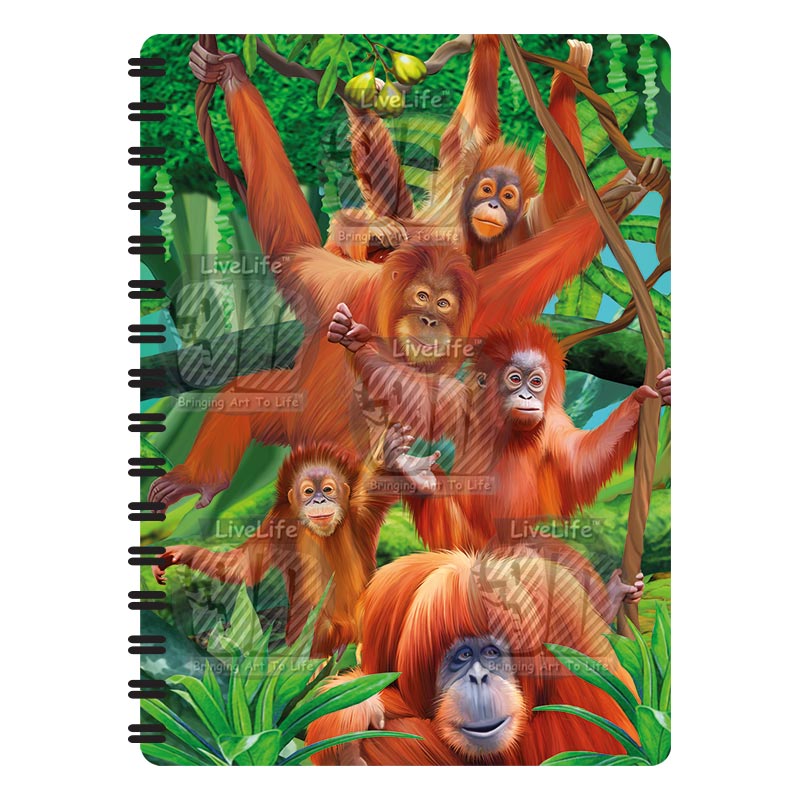 3D LiveLife Jotters - Orangutan Swinging