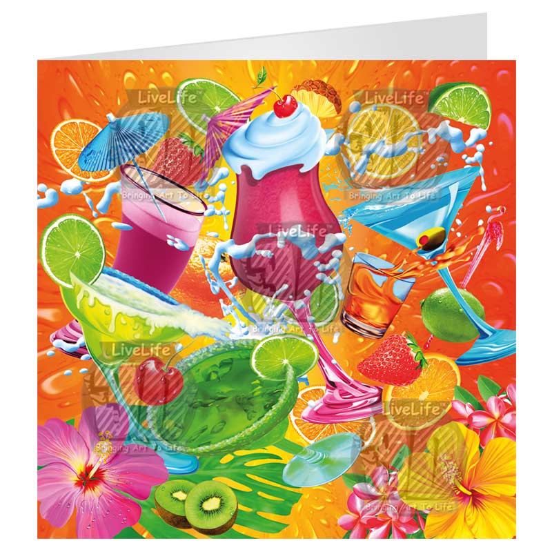 3D LiveLife Greetings Cards - Tropical Dance