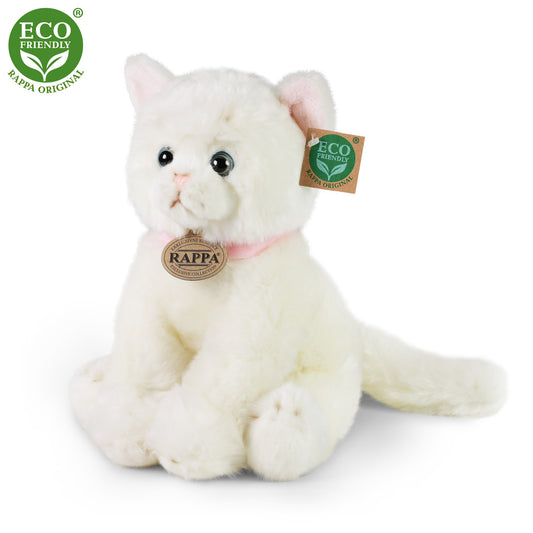 Plush white cat 25 cm