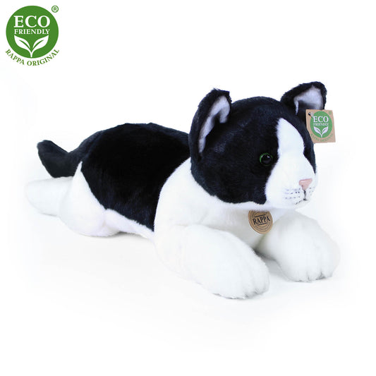 Plush black-white cat 35 cm