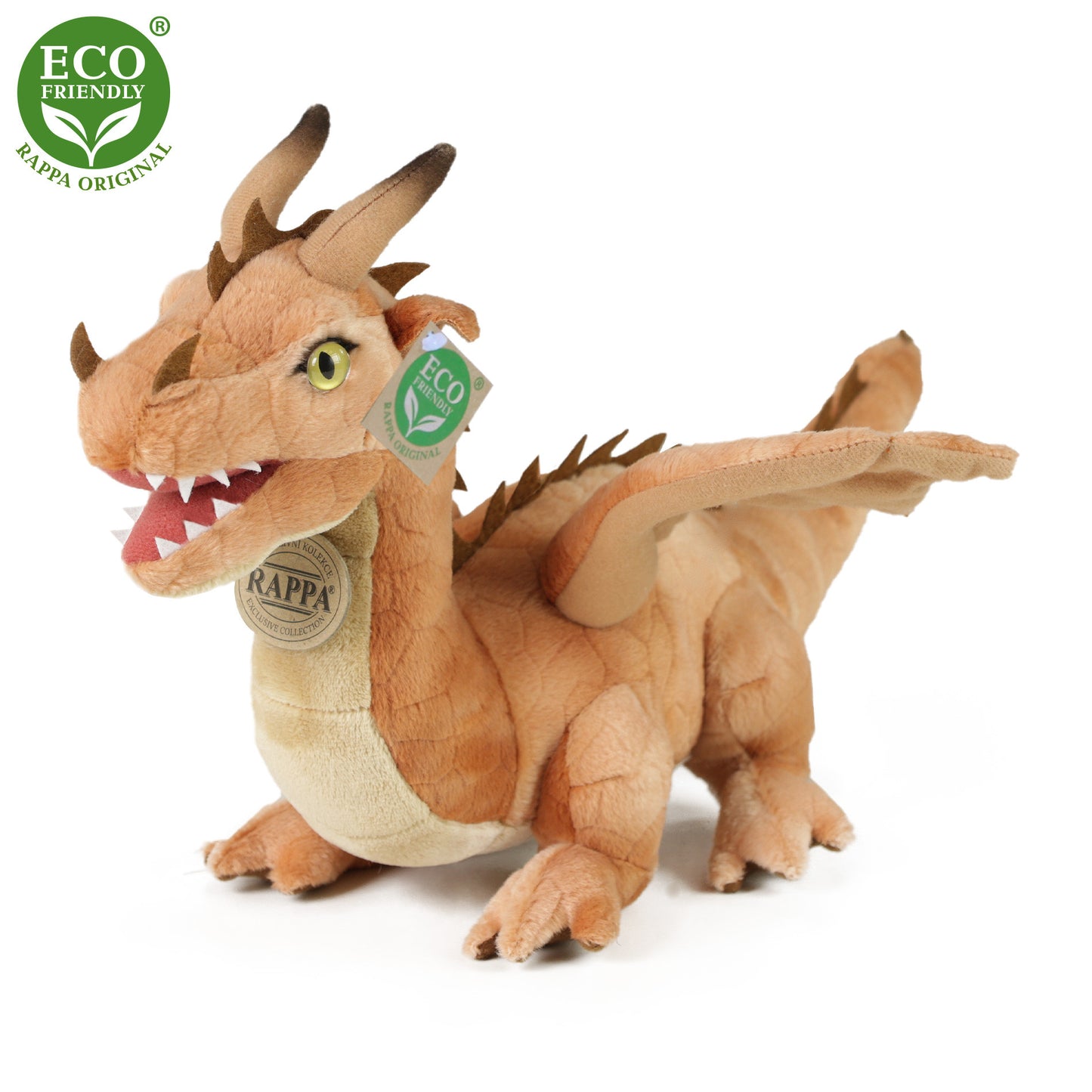 Plush brown dragon 40 cm