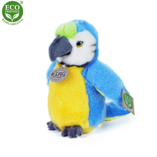 Plush blue parrot 19 cm