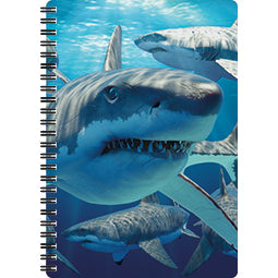 3D LiveLife Notebooks - Great White Sharks