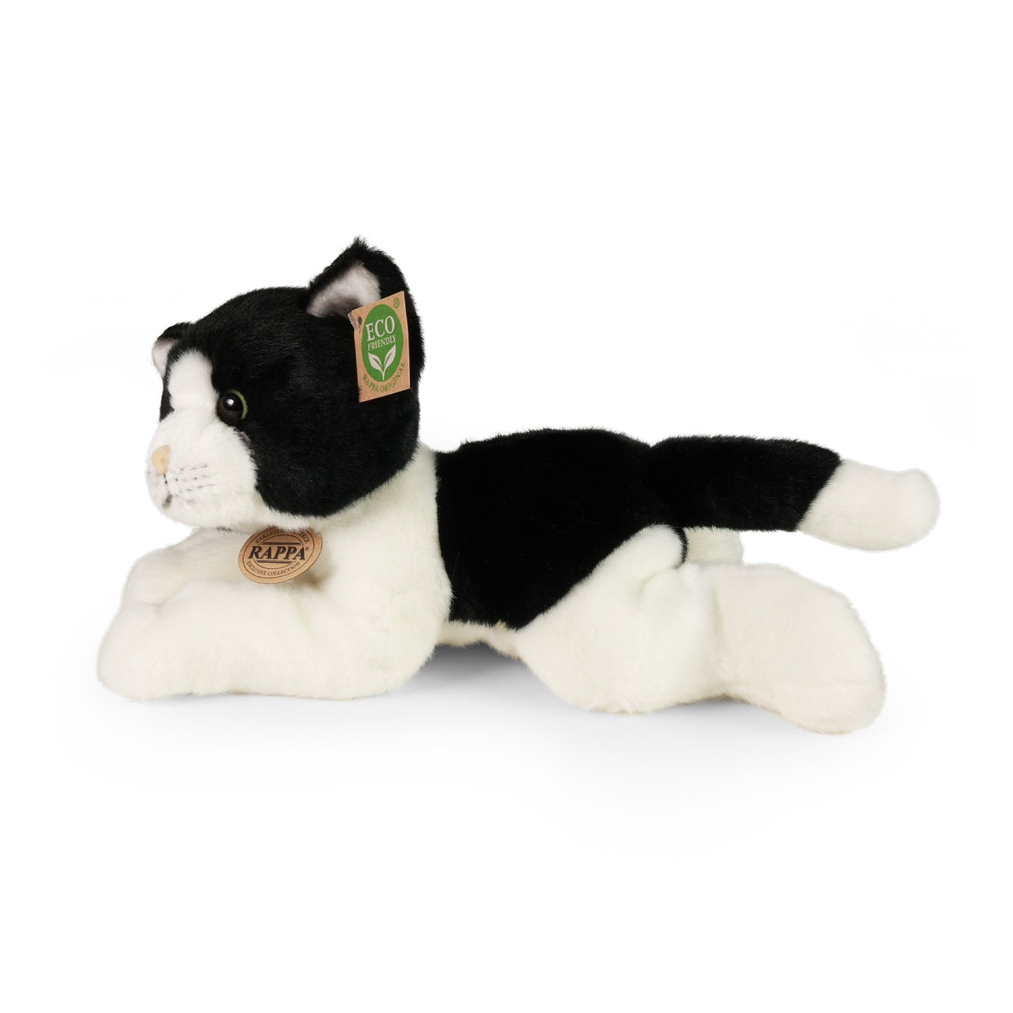 Plush white/black cat 30 cm