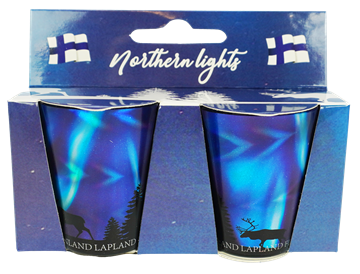 Aurora Borealis snapsilasi 2-pack sininen