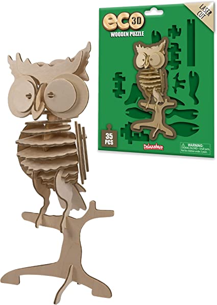 Eco 3D Wooden Puzzle - Owl