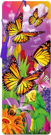 3D LiveLife Bookmarks - Butter Flutter