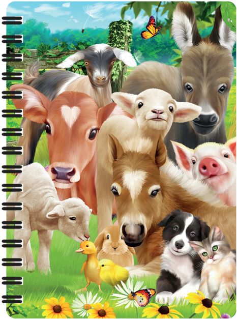 3D LiveLife Jotters - Baby Farm Animals
