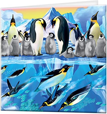 3D LiveLife Greetings Cards - Penguin Plunge