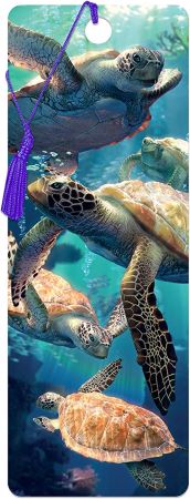 3D LiveLife Bookmarks - Sea Turtle Swim