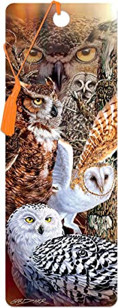 3D LiveLife Bookmarks - Owl Woods