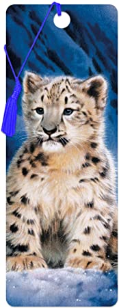 3D LiveLife Bookmarks - Snow Leopard Cubs