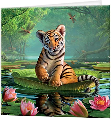 3D LiveLife Greetings Cards - Tiger Lily