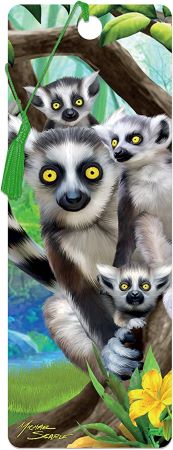 3D LiveLife Bookmarks - Ring-Tailed Lemurs