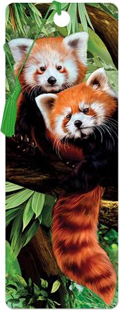 3D LiveLife Bookmarks - Red Pandas