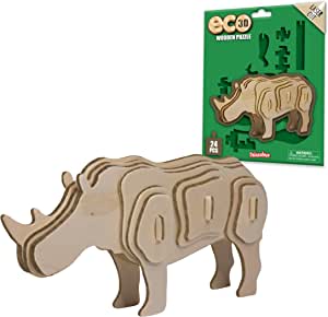 Eco 3D Wooden Puzzle - Rhino