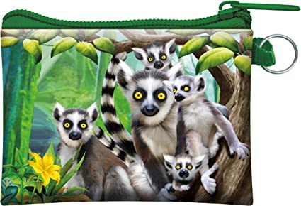 3D LiveLife Coin Purse - Ring-Tailed Lemurs