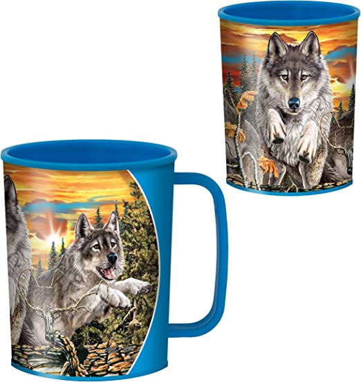 3D LiveLife Cups - Jumping Wolves