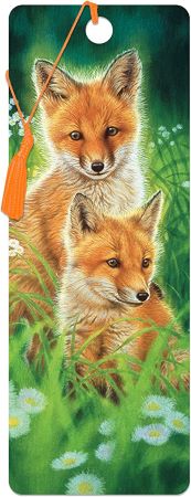 3D LiveLife Bookmarks - Spring Foxes