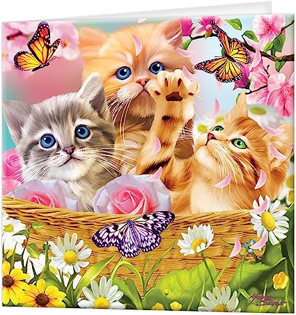 3D LiveLife Greetings Cards - Kitten Fun Time