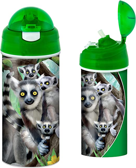 3D LiveLife Drinking Bottles - Ring-Tailed Lemurs