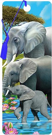 3D LiveLife Bookmarks - Pachyderm Pals